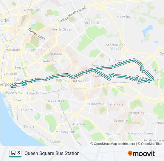 8 Bus Line Map