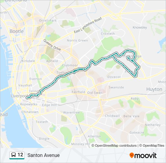 12 Bus Line Map