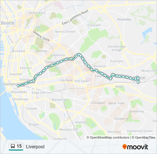 Bus 15 Route Map 15 Route: Schedules, Stops & Maps - Liverpool (Updated)