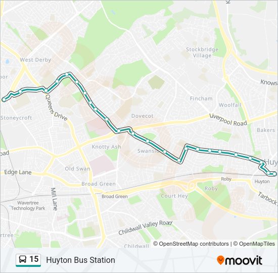 15 Bus Line Map