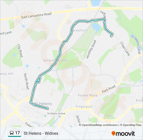 17 Route: Schedules, Stops & Maps - St Helens (updated)