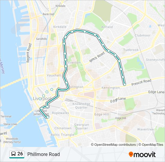 26 Bus Line Map