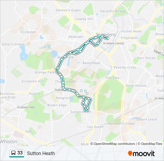 33 Route: Schedules, Stops & Maps - Sutton Heath (Updated)