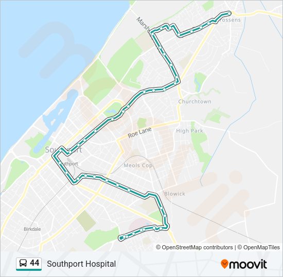 44 Bus Line Map