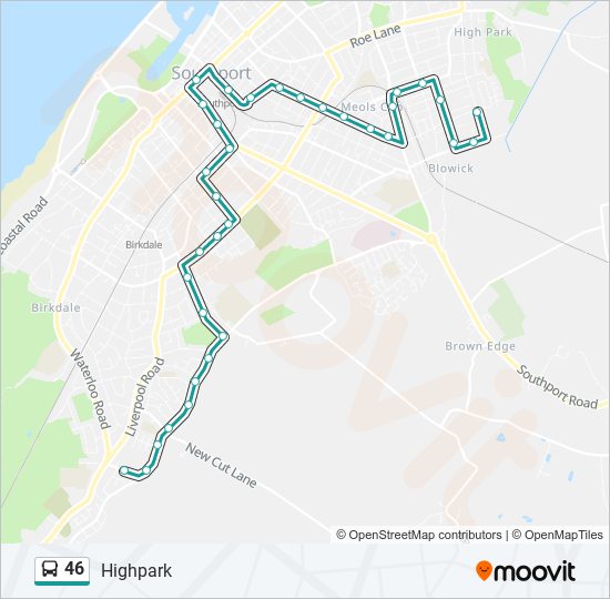 Bus 46 Route Map 46 Route: Schedules, Stops & Maps - Highpark (Updated)