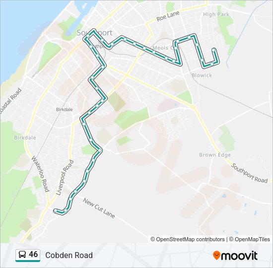 46 Bus Line Map