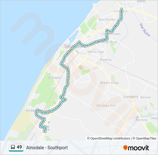 49 Bus Line Map