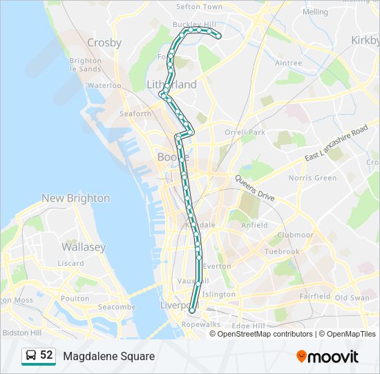 52 Bus Line Map