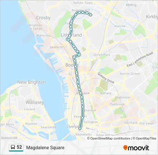 52 Bus Line Map