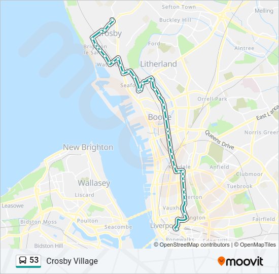 53 Bus Line Map