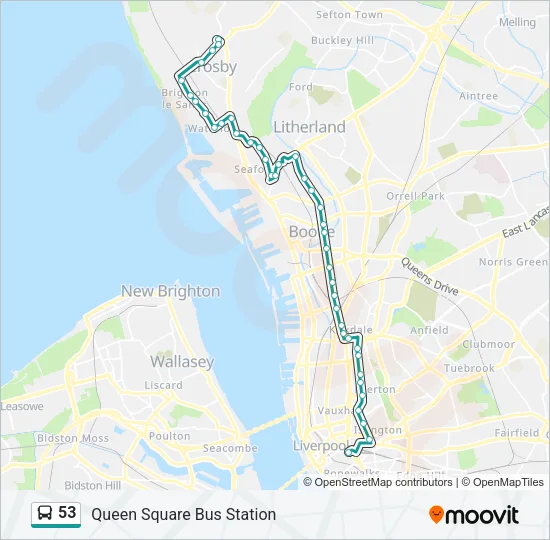 53 Bus Line Map
