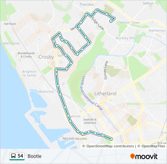 Bus 54 Route Map 54 Route: Schedules, Stops & Maps - Bootle (Updated)