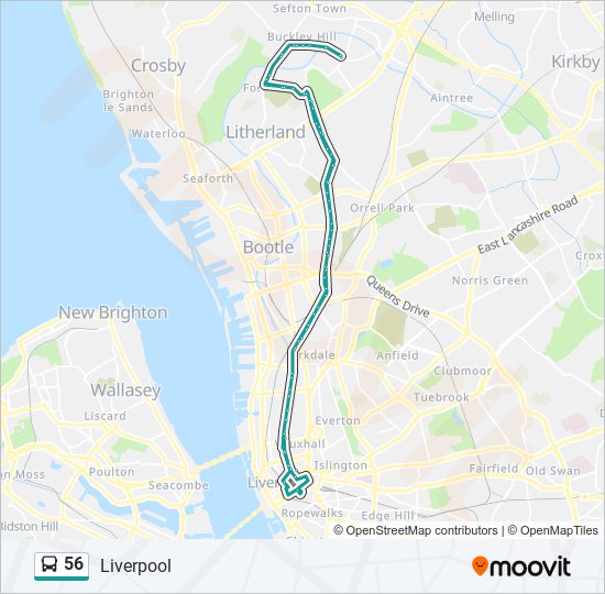 Bus 56 Route Map 56 Route: Schedules, Stops & Maps - Liverpool (Updated)