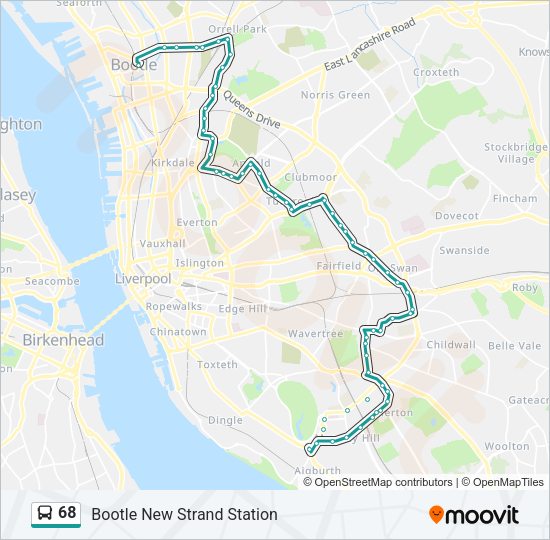 68 Bus Line Map