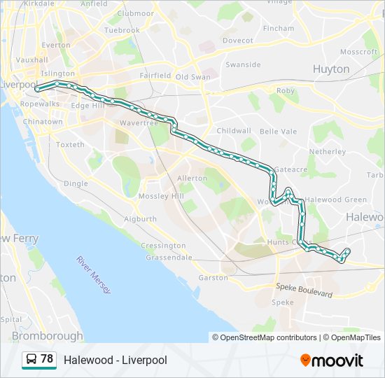 Bus 78 Route Map 78 Route: Schedules, Stops & Maps - Liverpool (Updated)