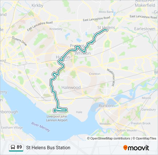89 Bus Line Map