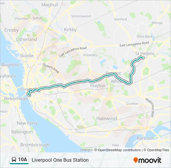 10A Bus Line Map