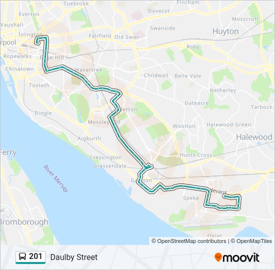 201 Bus Line Map