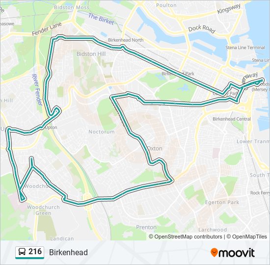 216 Route: Schedules, Stops & Maps - Arrowe Park (Updated)