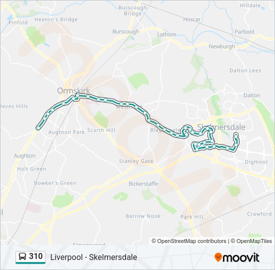 310 Bus Line Map