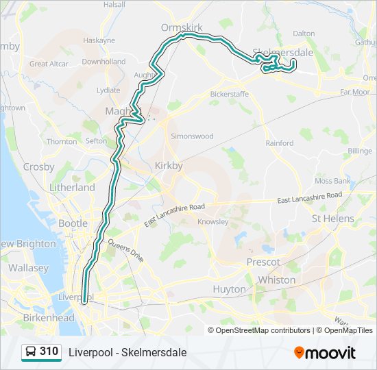 310 Route Schedules, Stops & Maps Skelmersdale (Updated)