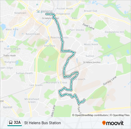32A Bus Line Map