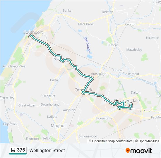375 Bus Line Map