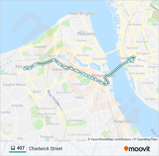 407 Bus Line Map