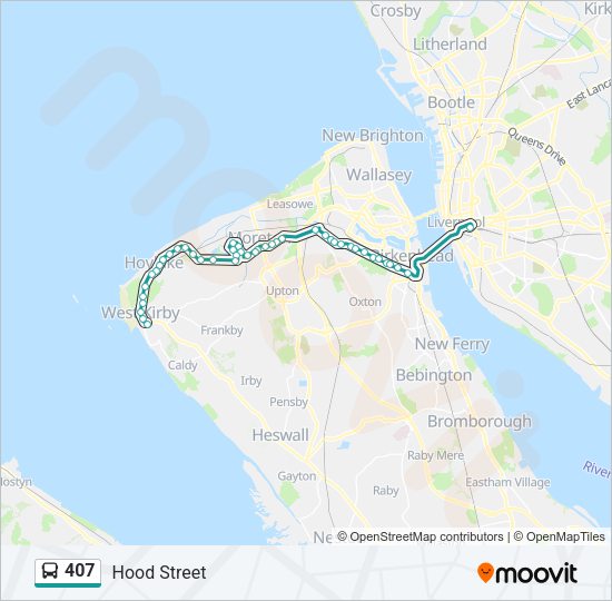 407 Bus Line Map