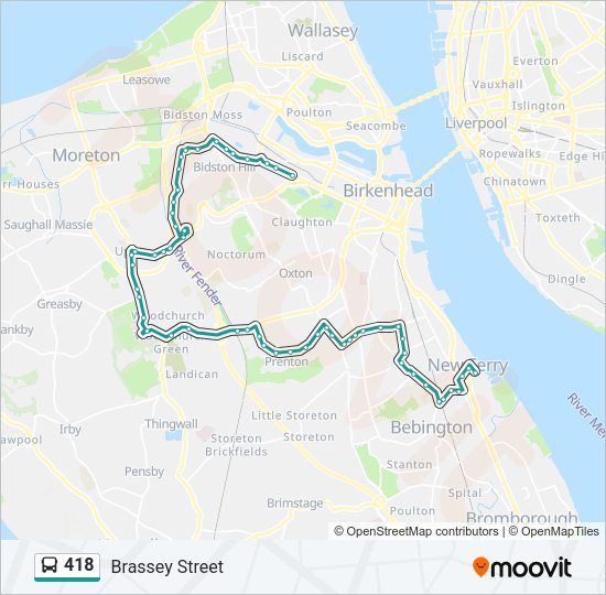 418 Bus Line Map