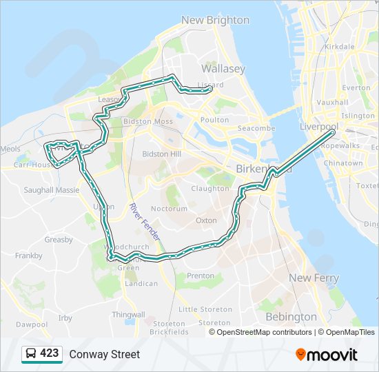 423 Bus Line Map