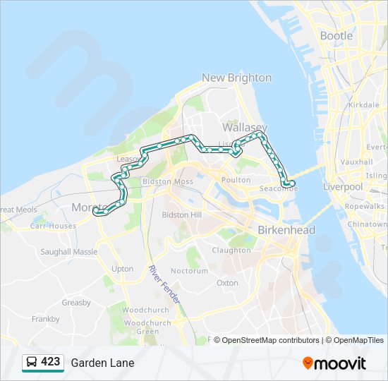 423 Bus Line Map