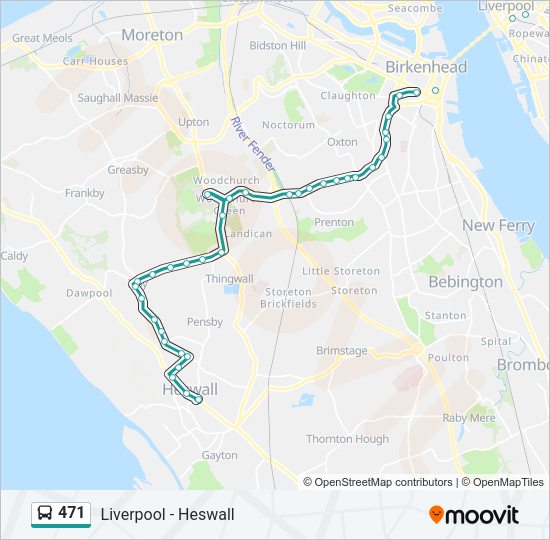 471 Bus Line Map