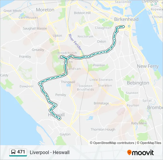 471 Bus Line Map