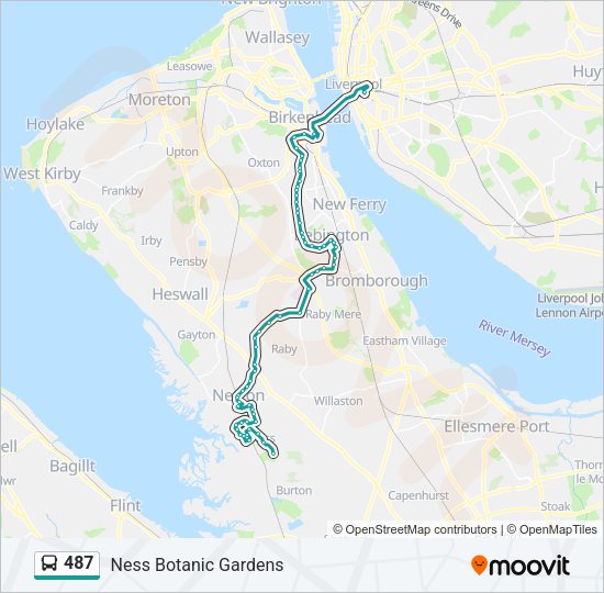 487 Bus Line Map