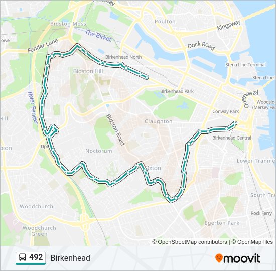 492 Bus Line Map