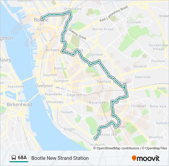 68A Bus Line Map