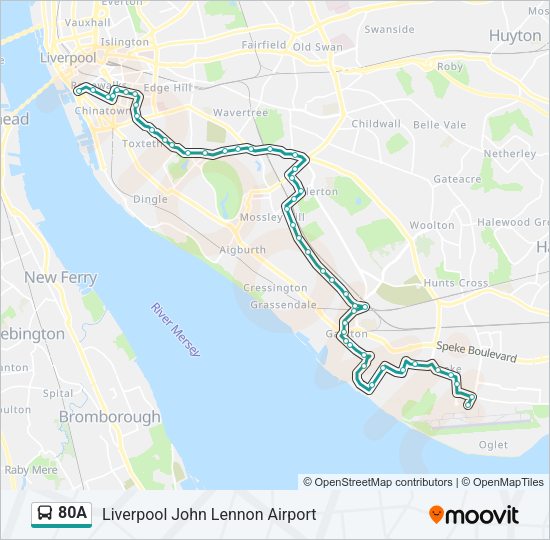 80A Bus Line Map