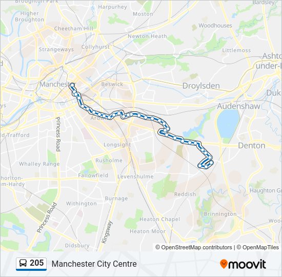 205  Line Map