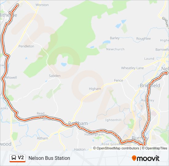 V2 Bus Line Map