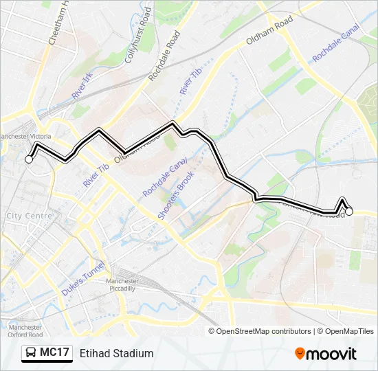 MC17 Bus Line Map