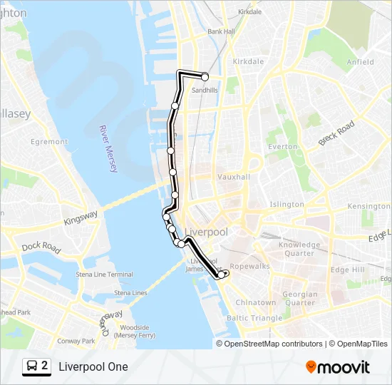 2 Bus Line Map