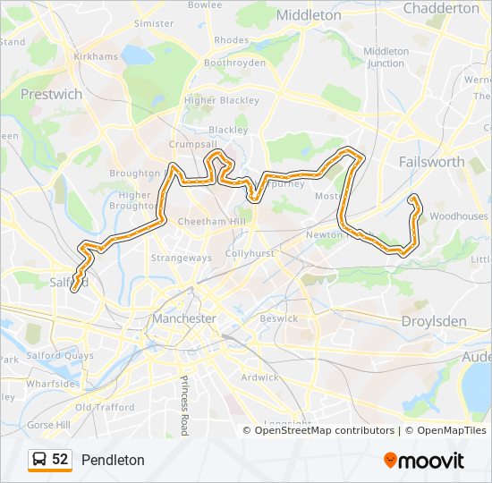 Bus 52 Route Map 52 Route: Schedules, Stops & Maps - Pendleton (Updated)