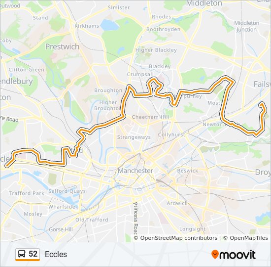 Bus 52 Route Map 52 Route: Schedules, Stops & Maps - Eccles (Updated)