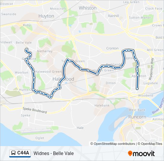 C44A bus Line Map