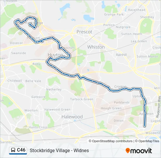 C46 Bus Line Map