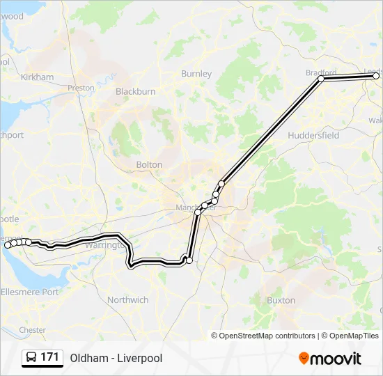 171 Route: Schedules, Stops & Maps - Leeds City Centre, Leeds ...