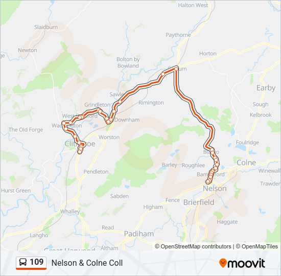 109 Bus Line Map