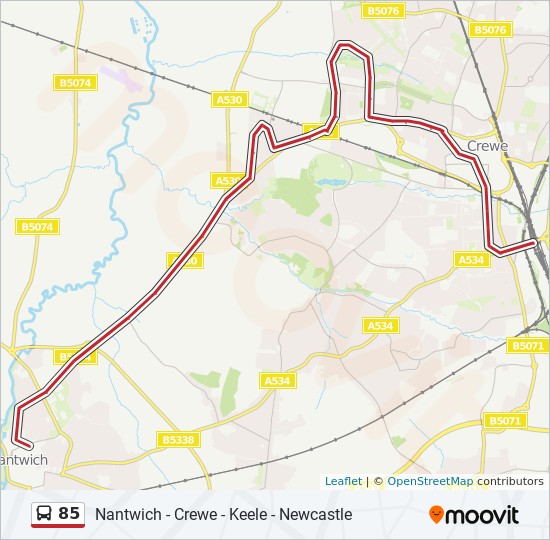 85 Route Schedules Stops Maps Nantwich