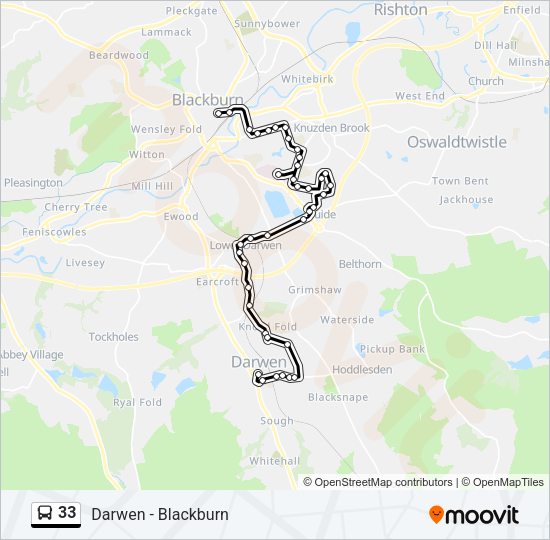 33 Bus Line Map